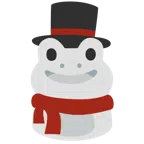 Frosch + Schneemann ohne Schneeflocken