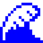 Computerspiel-Monster + Welle