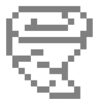 Computerspiel-Monster + Wirbelsturm