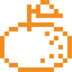 Computerspiel-Monster + Mandarine