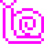 Computerspiel-Monster + Schnecke