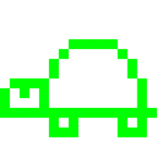 Computerspiel-Monster + Schildkröte