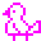 Computerspiel-Monster + Vogel