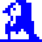 Computerspiel-Monster + Pinguin
