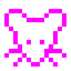 Computerspiel-Monster + Mäusegesicht