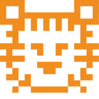 Computerspiel-Monster + Tigergesicht