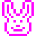 Computerspiel-Monster + Hasengesicht
