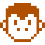 Computerspiel-Monster + Affengesicht