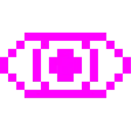 Computerspiel-Monster + Auge