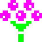 Computerspiel-Monster + Blumenstrauß