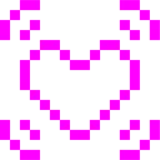 Computerspiel-Monster + schlagendes Herz