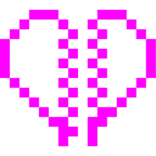 Computerspiel-Monster + gebrochenes Herz