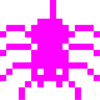 Computerspiel-Monster + Spinne
