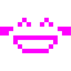 Computerspiel-Monster + Gesicht mit Freudentränen