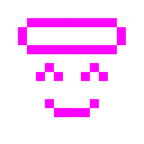 Computerspiel-Monster + lächelndes Gesicht mit Heiligenschein