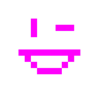 Computerspiel-Monster + zwinkerndes Gesicht
