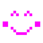 Computerspiel-Monster + lächelndes Gesicht mit lachenden Augen