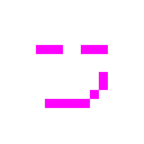 Computerspiel-Monster + süffisant lächelndes Gesicht