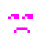 Computerspiel-Monster + verstimmtes Gesicht