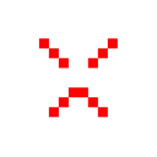 Computerspiel-Monster + schmollendes Gesicht