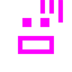 Computerspiel-Monster + ängstliches Gesicht