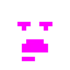 Computerspiel-Monster + Gesicht, das ausatmet