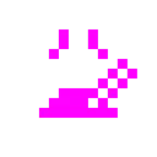 Computerspiel-Monster + Gesicht mit Fieberthermometer