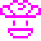 Computerspiel-Monster + Gesicht mit Cowboyhut