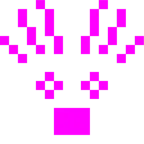 Computerspiel-Monster + explodierender Kopf