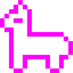 Computerspiel-Monster + Lama
