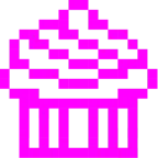 Computerspiel-Monster + Cupcake