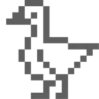 Computerspiel-Monster + Gans