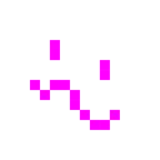 Computerspiel-Monster + schmelzendes Gesicht