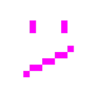 Computerspiel-Monster + Gesicht mit schrägem Mund