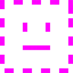 Computerspiel-Monster + gestricheltes Gesicht