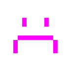 Computerspiel-Monster + düsteres Gesicht