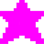 Computerspiel-Monster + weißer mittelgroßer Stern