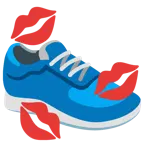 marca de beso + zapatilla deportiva