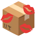 marca de beso + paquete