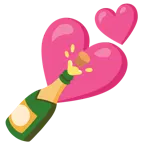 dos corazones + botella descorchada