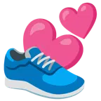 dos corazones + zapatilla deportiva