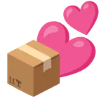 dos corazones + paquete