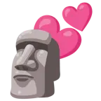dos corazones + estatua moái