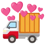 Herz mit Pfeil + Lieferwagen