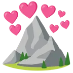 Herz mit Pfeil + Berg
