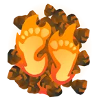 Feuer + Fußabdrücke