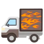 Feuer + Lieferwagen