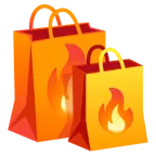 Feuer + Einkaufstüten