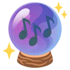 Kristallkugel + Musiknoten