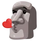 وجه يرسل قبلة + تمثال